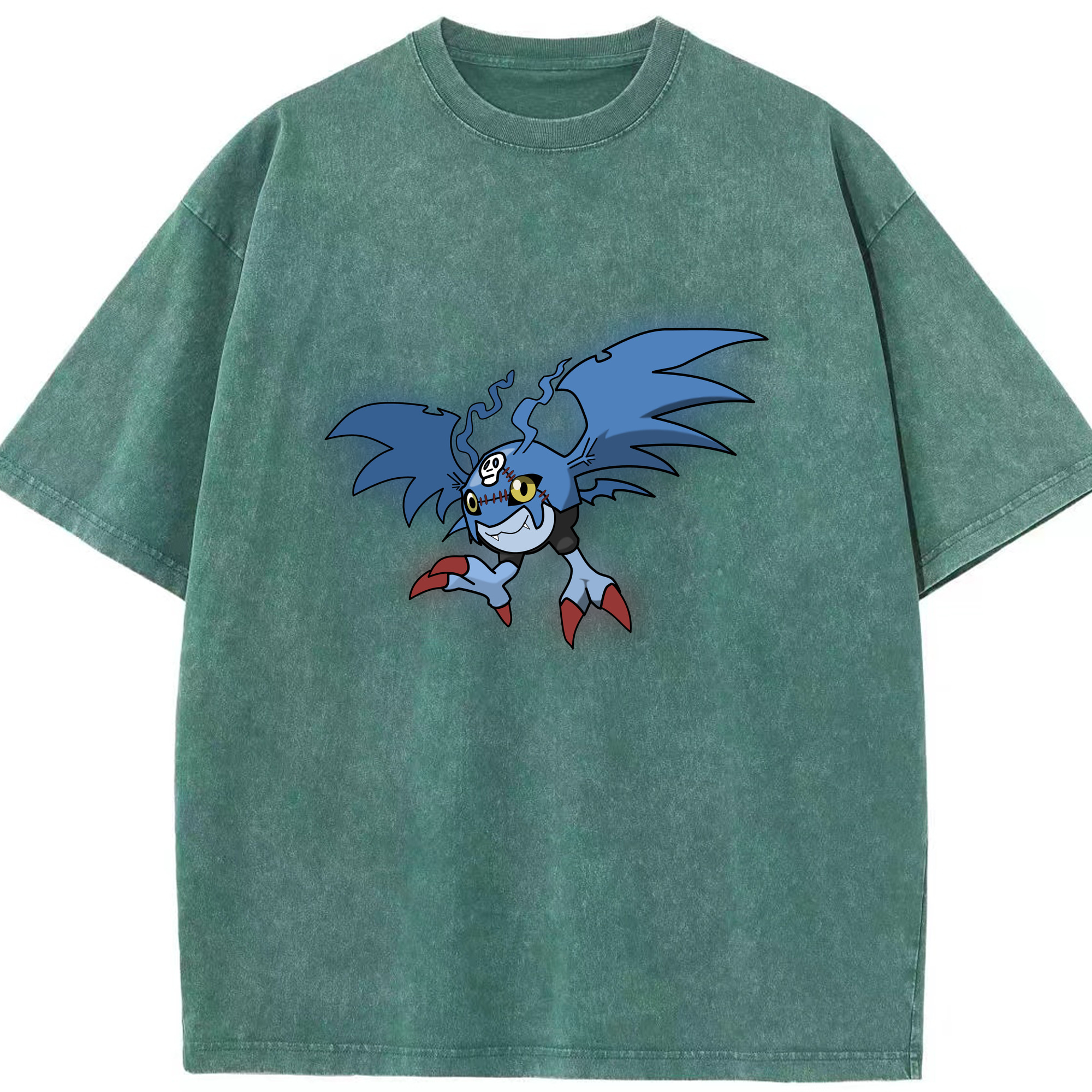 （画像用） Digimon デジタルモンスター/デジモン 綿100% ヴィンテージ風 半袖Tシャツ（フロントプリント）